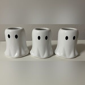 Set of 3 Spooky Vanilla Cupcake Scented Ghost Candles 5.4 oz